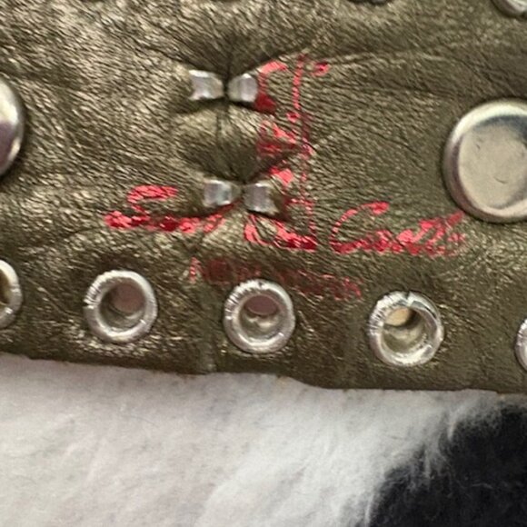 Vintage leather studded belt from the 80"s - Picture 3 of 3